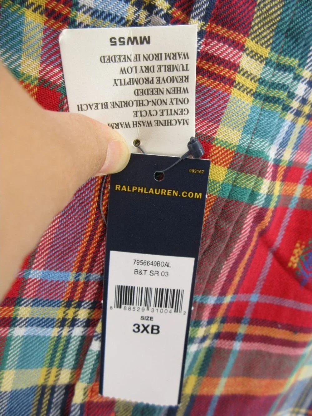 Polo Ralph Lauren Shirt 3XB Button Up Flannel Southwestern Tartan Lined